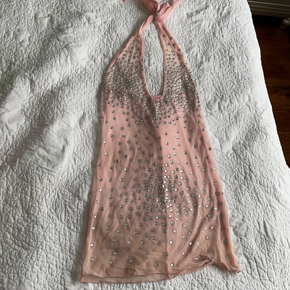 Small mesh dress backless studded 🥰